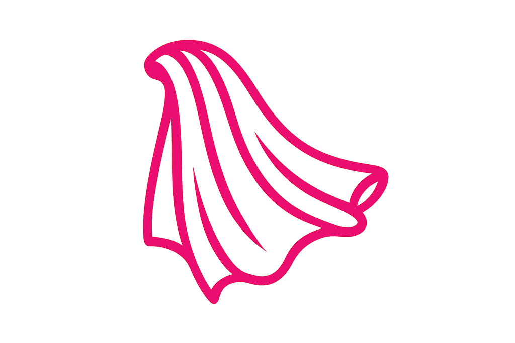 Icono fucsia de tela